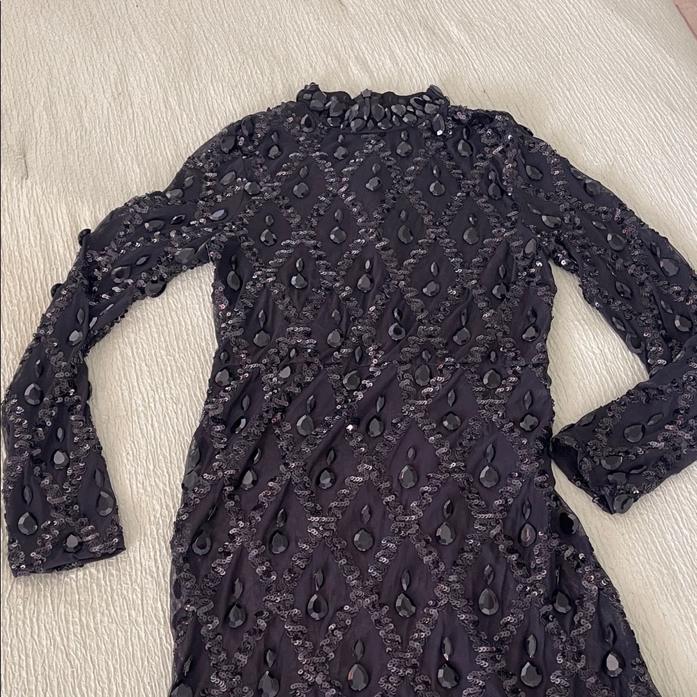 Elegant/Sexy Black Mesh Dress